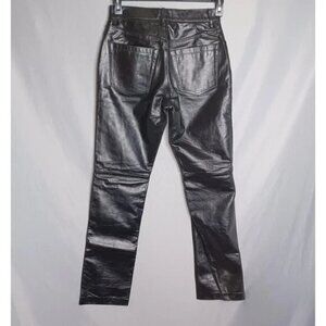 Leather Y2K NWT Ladies Black Straight Leg Pants Size 6